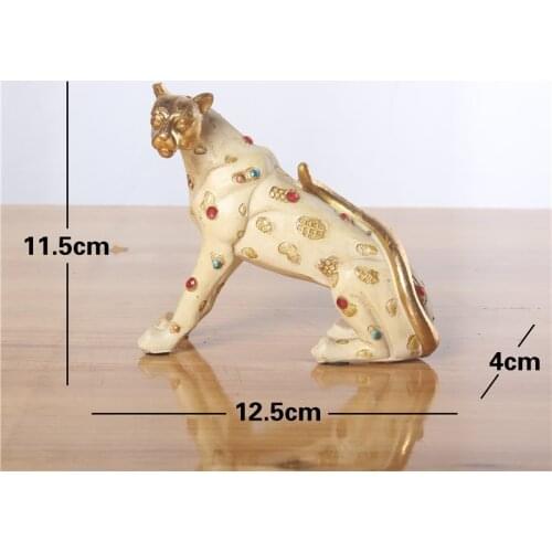 Plating Resin Crafts Gifts Office Home Animal Ornaments European Leopard Owl Elephant