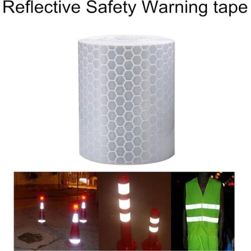 Car Styling white 300cm 2inch x 10ft Car decoration Motorcycle Reflective Tape Stickers Safe Safety Warning Tape For Automobiles