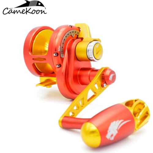CAMEKOON Conventional Saltwater Lever Drag Fishing Reel 12KG Max Drag 9+2 Bearings 6.3:1 Gear Ratio Boat Trolling Fishing
