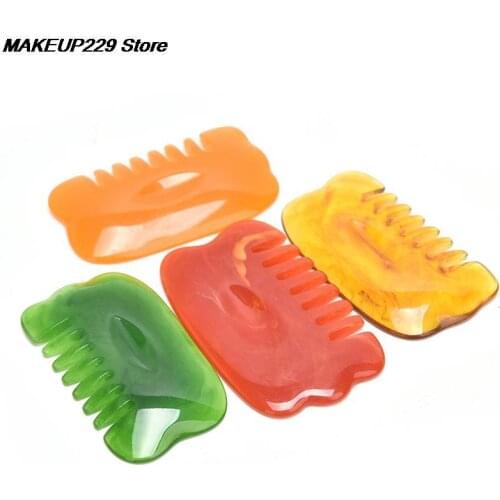 1pc Natural Jade Stone Pressure Guasha Scraper Stone Head Massage Comb Healthy Tools