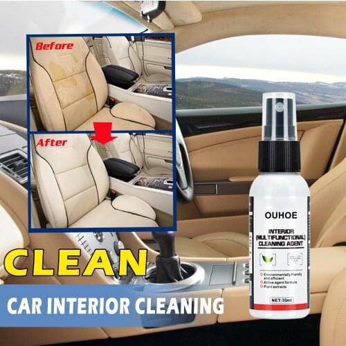 30ml Plastic Parts Retreading Agent Car Seat Interiors Foam Cleaner Car Window Glass Car Cleaning Tool Car Accessories TSLM1