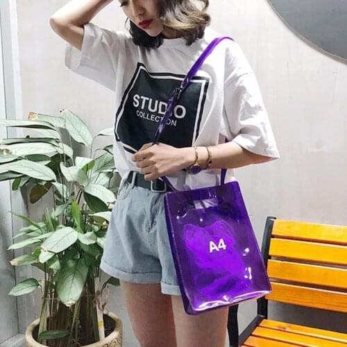 Lady 2 in 1 Pvc Transparent Jelly Pack Shoulder-slung Mini Girl Crossbody Best Sale-WT