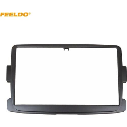 FEELDO Car Refitting CD DVD Radio Stereo Fascia Plate Panel Frame For Renault Duster 2010+ 2-Din Dash Installation Mount #5213