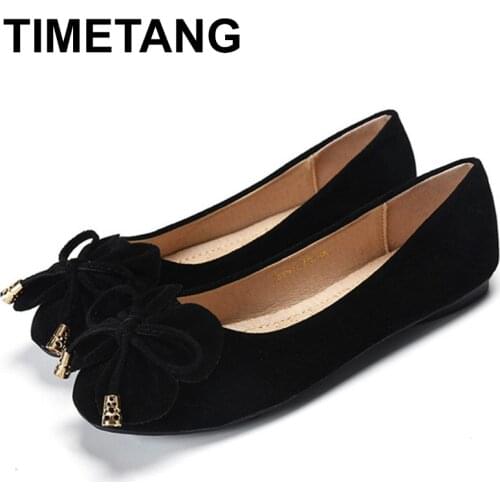 TIMETANG 2021 spring and autumn flat bottom round head Womens shoes big size 34--43