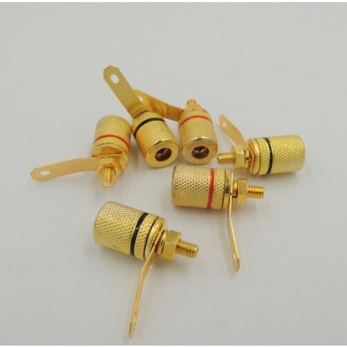 Gold audio Amplifier Speaker terminal Binding Post for 4mm Banana plug Jack Female Connector
