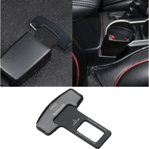1/2Pcs Metal Car Interior Seat Belt Clip Safety Belt Plug For Nissan Nismo Tiida Teana Skyline Juke X-Trail Almera