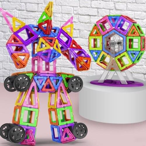 20-148pcs Big Size Magnetic Designer Magnet Toy Building Blocks Construction Set Magnetic Bircks DIY Toys for Children Gifts
