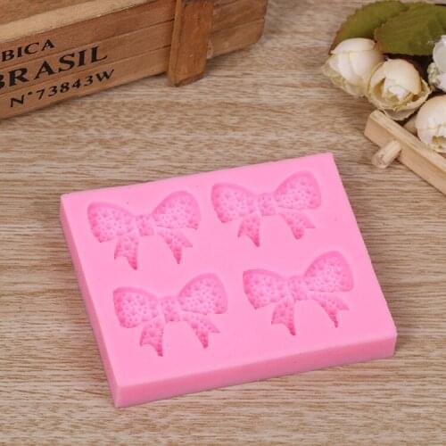 3D Bowknot Fondant Cake Silicone Mold for Clay DIY Candy Chocolate Pastry Candy Making Cake Decoration Accessories Baking Tools