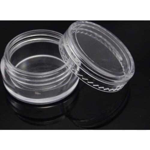 Nail glitter bottles 2.5g 3g 5g jewelry transparent box cosmetic cream 100PCS/LOT travel kit cream jar Nail bottles