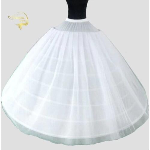 Big Wide 8 Hoops 3 Layers Tulle Long Wedding Woman Petticoats For Quinceanera Dress Elastic Waist Crinoline for Bridal Ball Gown