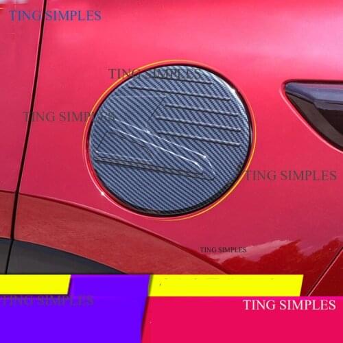 For 2020 2021 Mazda CX-30 CX30 ABS Carbon Fiber Gasoline Cap Fuel Tank Cover Protective Sticker Sticker Car Styling Accessories