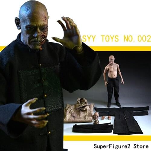 For Collection 1/6 Scale SYY TOYS NO.002 12 inches Zombie Action Figure with 2 Head Sculpt Accessory Model for Fans Gifts