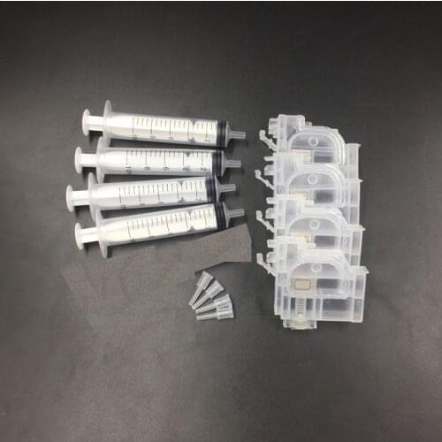 UP 4pcs Ink cartridges damper+ 4pcs suction tool compatible For Epson ET-2500 ET-2550 ET-2600 ET-2610 ET-2650 ET-3600 ET-3660