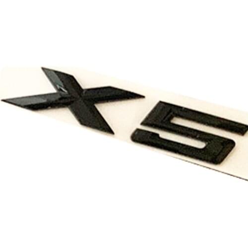 Letter Number Emblem for BMW X5 Trunk Model Name Badge Car Styling Refitting Sticker Matte Black Glossy Black