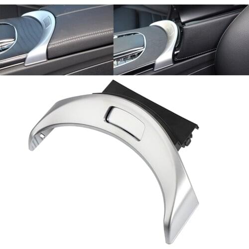Chrome Center Console Armrest Storage Box Release Button Switch Cover Trim for C/GLC W205 W253, Easy to install