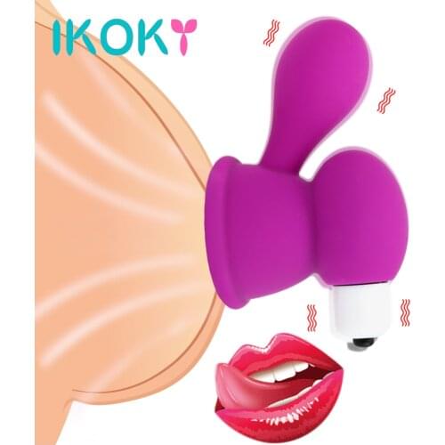 IKOKY Clitoris Massager Vibrator Nipple Sucker Vibrating Nipple Stimulation Breast Pump Enlarge Sex Toys for Women