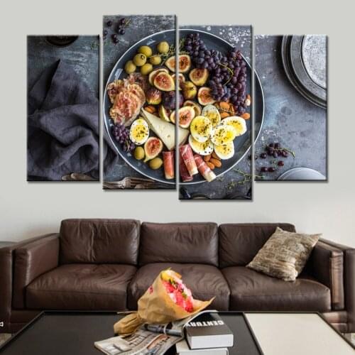 Fruit Food Paintings for Living Room Wall Canvas Art 4 Piece Posters and Prints Nordic Wholesale Drop Shipping Without Frame
