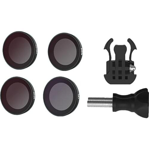 Top TELESIN Frame Set for Instar 360 GO2 Camera with 4X Filter for Selfie Stick Tripod Helmet Chest Strap Backpack Clip Vlog Sho