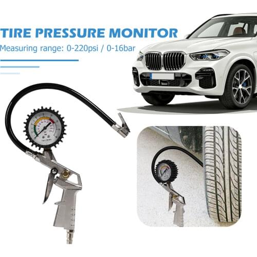 0-220psi Auto Car Tire Air Pressure Gauge For Car Motorcycle SUV Inflator Pumps Vehicle Tire Repair Tools Pressure Gun Type