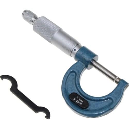 0-25mm/0.01mm Outside Micrometer Caliper Precision Gauge Vernier Caliper Measuring Tools Micrometer