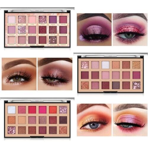 Fashion Eyeshadow Palette 18 Colors Matte Eyeshadow Naked Palette Glitter Eye Shadow Makeup Nude Makeup Set Cosmetics