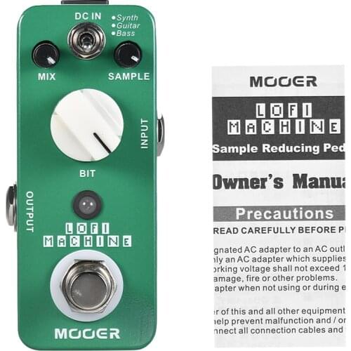 MOOER LOFI MACHINE Sample Reducing Guitar Effect Pedal 3 Modes True Bypass Full Metal Shell Guitar Accessories Parts