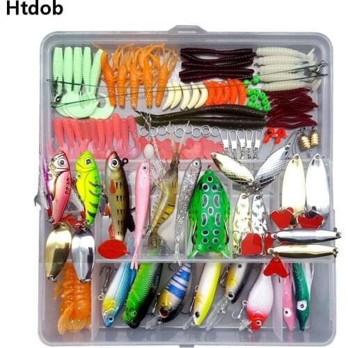 33/56/122/164/185/280pcs Fishing Lures Set Spoon Hooks Minnow Hard Lure Kit In Box Fishing Gear Accessories Isca Artificial Bait