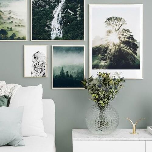 Nordic Landscape Poster Flowers Wall Art Nature Canvas Painting Quote Wall Art Pictures For Living Room Modern Decorative Prins