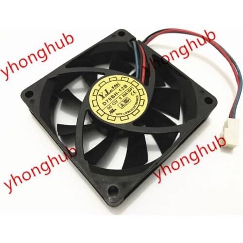 Y.L FAN D70BH-12B DC 12V 0.23A 70x70x15mm 3-wire Server Cooling Fan