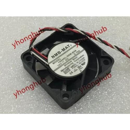 NMB-MAT 1604KL-04W-B59 M00 DC 12V 0.10A 40x40x10mm Server Cooling Fan