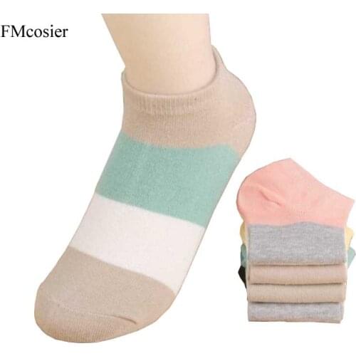 2020 Socks Women Spring Ladies Short Cotton Socks Elastic High Quality Meias Feminino Female Happy Color 10 Pairs per Lot