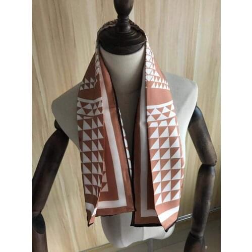 2021 new arrival fashion elegant brand 100% silk scarf 90*90 cm square shawl twill wrap for women lady girl