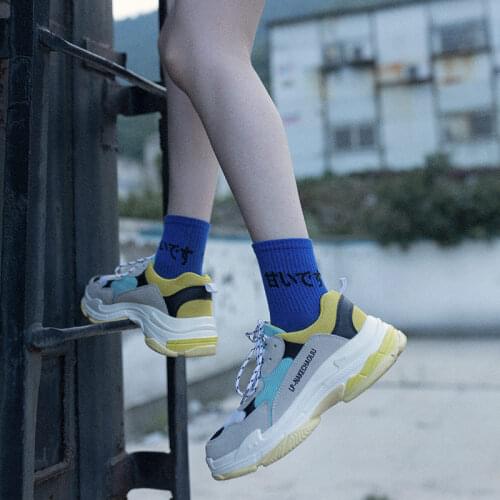 SGEDONE 2018 Hot Sale Japanese word Women Socks Colorful Cotton Funny Socks Comfortable Casual Female Fashion Short Socks
