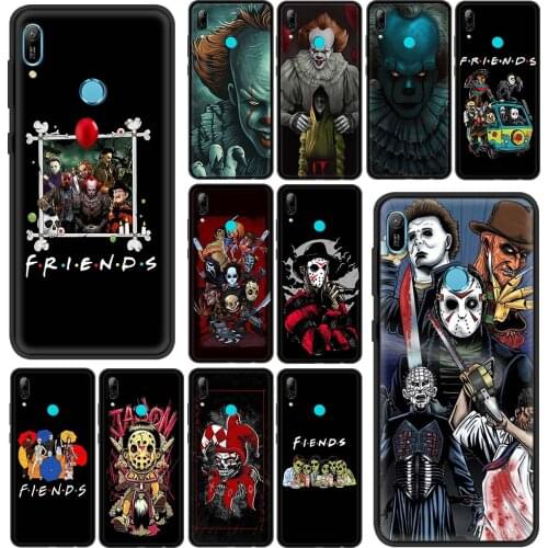 Friends Mixed Horror Movie Character Clown Case For Huawei P30 Pro P40 Lite E P Smart Z Y7 Y6 2019 Silicone Phone Cover Mobile