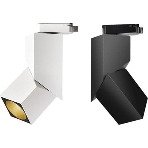 Nordic Fashion Art Cube 7W 10W 12W 15W CREE led track light adjustable angle clothing store background wall track spotlight