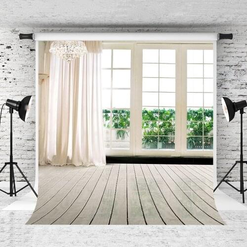 VinylBDS 10x20ft Wedding Indoor Background Curtains Window Photography Backdrop White for Photo Studio Background