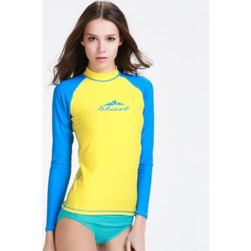 Womens Long Sleeve Rash Guards UV 50 Skin Sun Protection Perfect for Crossfit, Swimming, Surfing, Cycling or Running
