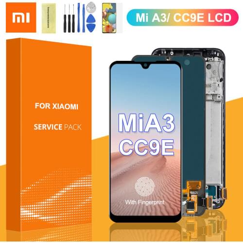Super AMOLED LCD For Xiaomi Mi CC9E LCD Display Touch Screen Digitizer Assembly With Frame For Xiaomi Mi A3 MiA3 display screen