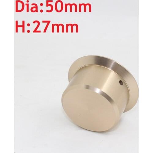 2PCS Big Size Gold Aluminum Volume Control Knob DIY AMP Accessoresi DIA50 H27 Hat Shape