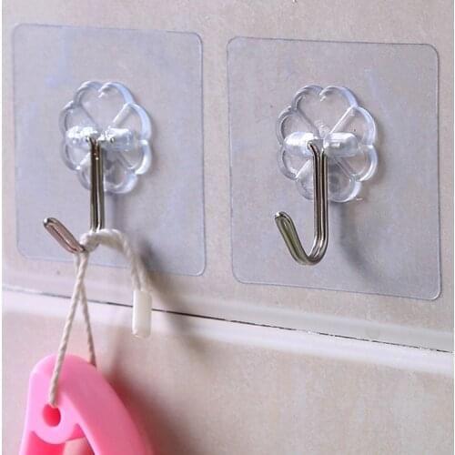10pcs/pack Wall Hooks Multifunction Strong Transparent Suction Cup Sucker Wall Hooks Hanger For Kitchen Bathroom Hooks