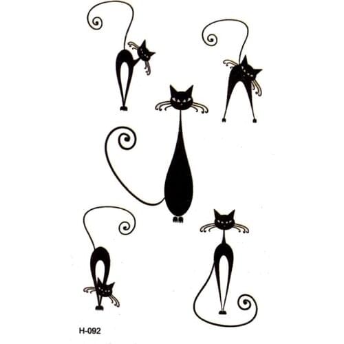 100pcs Black cat Temporary Tattoos men flash tattoo stickers tatuagem tatoo sticker beauty tatuajes temporales