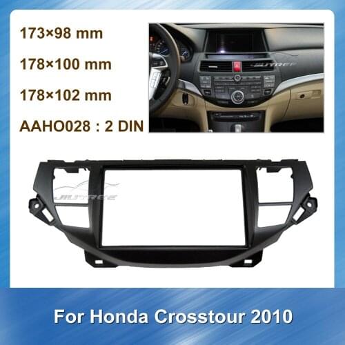 2 Din Car Radio Fascia For Honda Crosstour 2010 Car DVD Player frame Stereo Panel Dash Mount Trim Installation Kit Frame