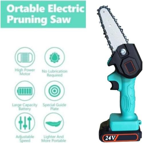 24V Rechargeable MINI Electric Chainsaw Wood Cutting Chainsaw Chain Saw Universal Lithium Bracket Angle Part Adjustable O4W5