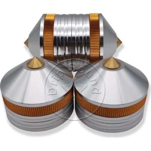 4pcs 39mm Aluminum Alloy Speaker Shockproof Spike Amplifier Adjustable Isolation Stand Feet Holder Damping Nail #CWF