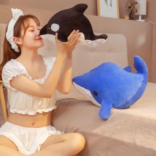40/50cm Plush Toy Sea Animal Blue Whale Soft Toy Stuffed Animal Childrens Birthday Gifts
