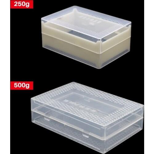 5 Pcs Beekeeping Honey Cassette Transparent 250/500g Plastic Nest Honey Nest Honey Box Nest Removable Clean And Sanitary