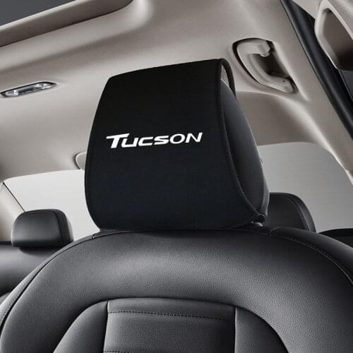 Car Interior Accessories car seat headrest cover for Hyundai Tucson 2014 2016 2018 2019 Car Emblem Accessories Car pillow Cover