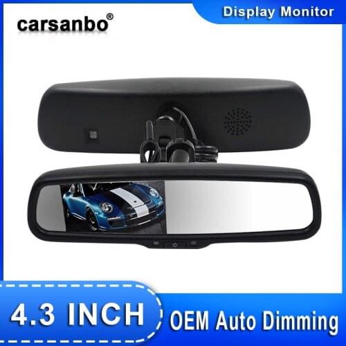 Car Monitors 4.3 Inch OEM Auto Dimming Function TFT LCD Color Screen Car Rearview Mirror Monitor Car Parking Display Monitor