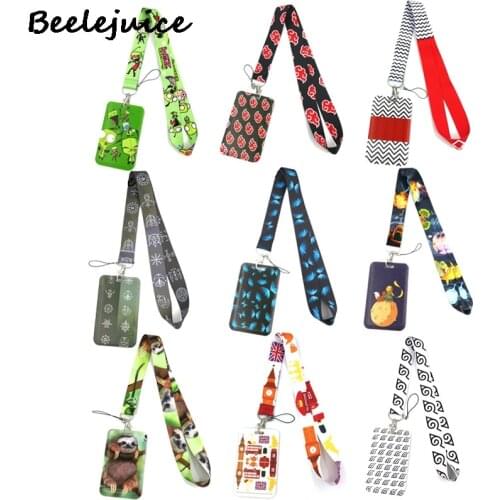 Students Work ID Neck Keychain Necklace Webbings Ribbons Anime Cartoon Neck Strap Lanyard ID badge Holder Keychain Lanyards Gift