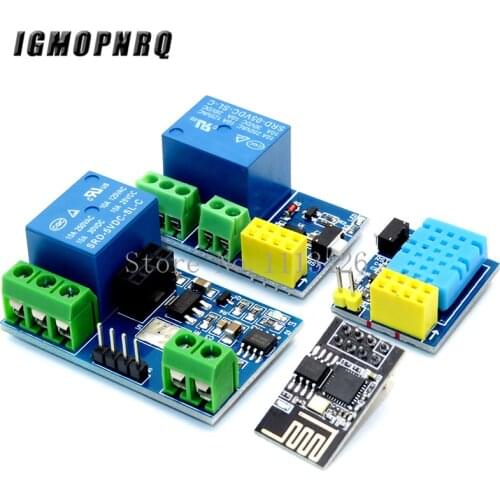 ESP8266 ESP-01 ESP-01S 5V WIFI Relay Module DHT11 Temperature Humidity Sensor Module Wireless WIFI Module NodeMCU Smart Home IOT